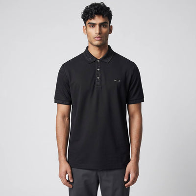 🖤 Fendi Black Polo Shirt – Sleek Minimal Luxury Essential 👕✨ - MASTERPIECE