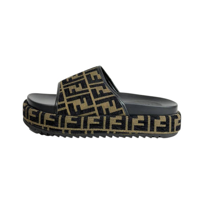 Fendi Brown Monogram Platform Slides – Iconic Luxe Statement Sandals 🤎✨ - MASTERPIECE