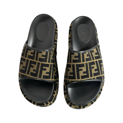 Fendi Brown Monogram Platform Slides – Iconic Luxe Statement Sandals 🤎✨ - MASTERPIECE