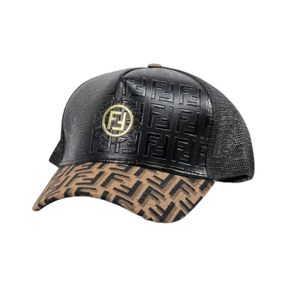🧢 Fendi FF Monogram Trucker Cap | Black & Brown Luxury Edition 🔥 - MASTERPIECE