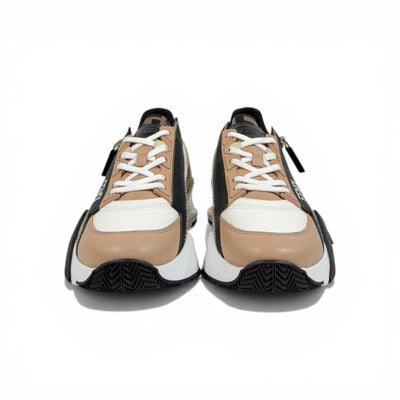 Fendi Flow Sneakers – Beige & Black Luxury Runner 🤍🖤 - MASTERPIECE