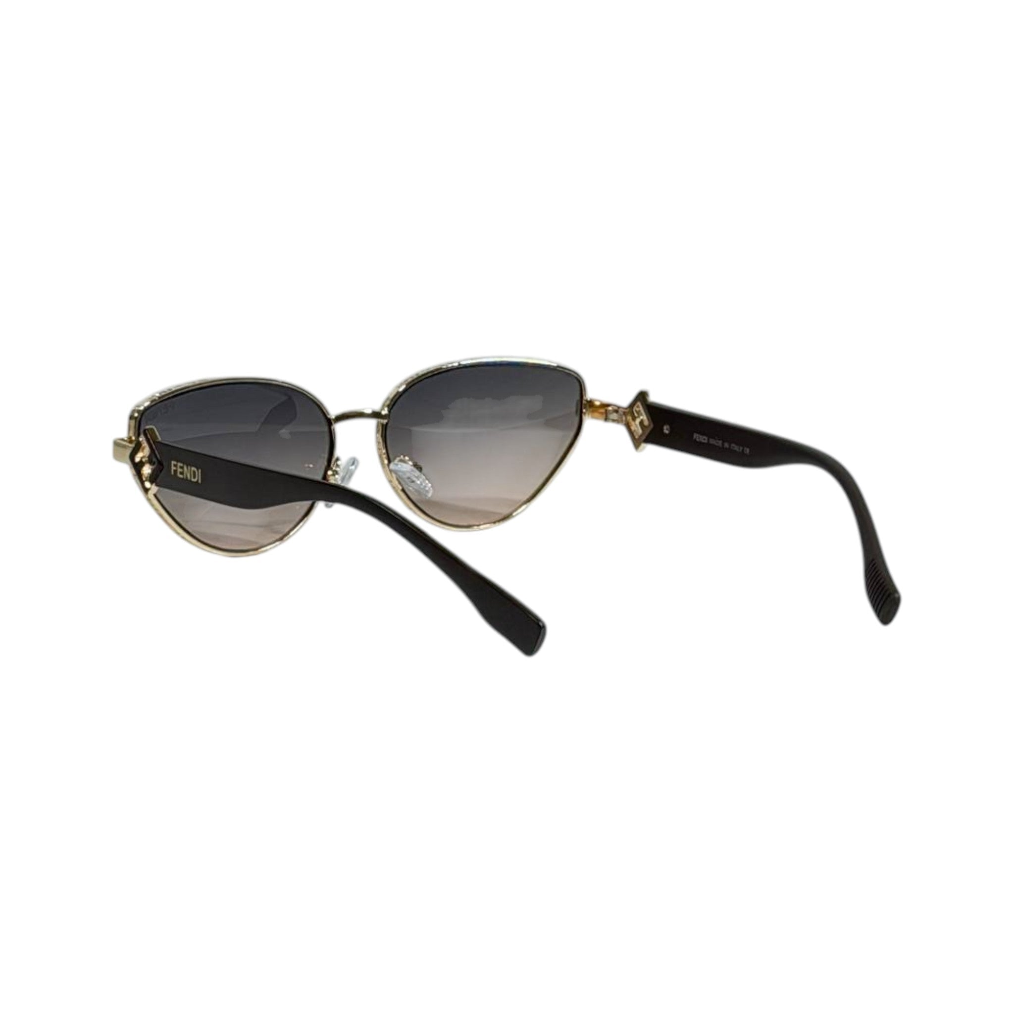 Fendi Gold Oval Sunglasses ✨ | Elegant Metal Frame Shades - MASTERPIECE