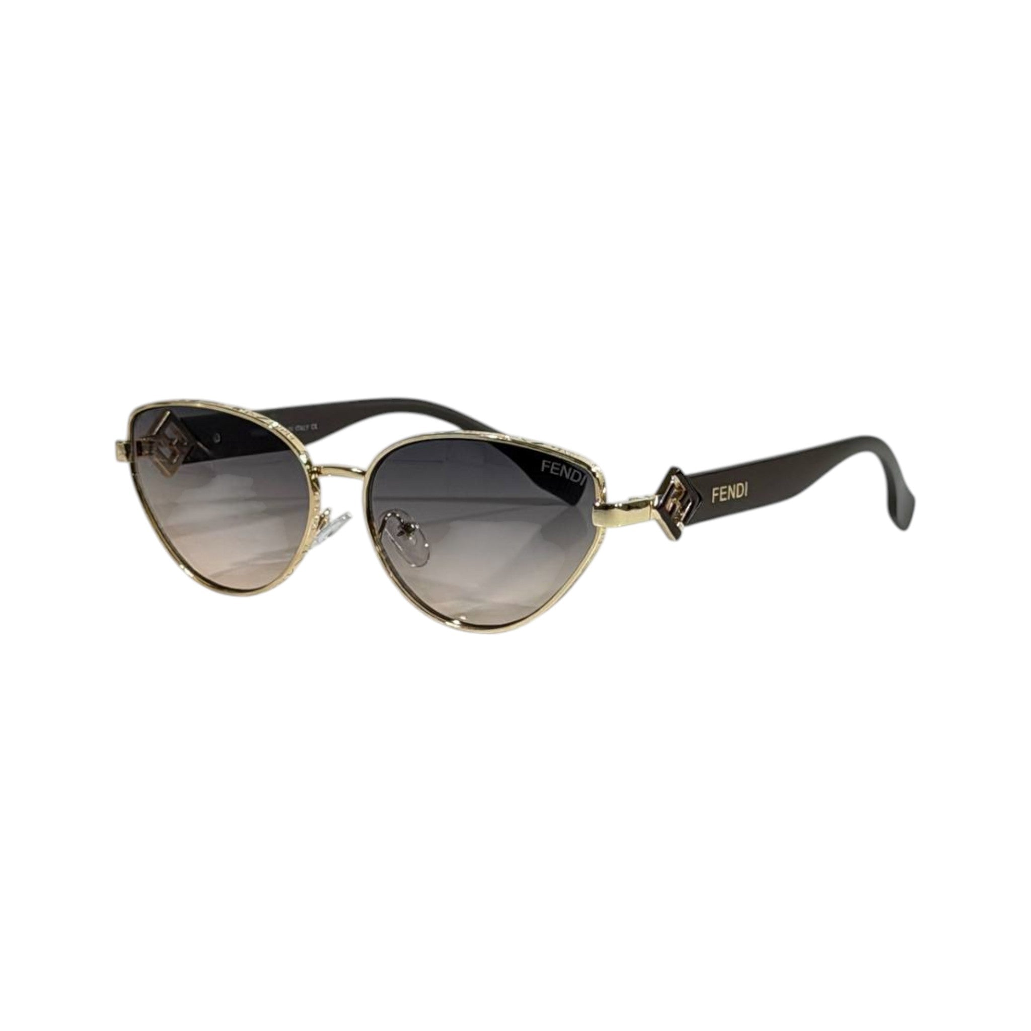 Fendi Gold Oval Sunglasses ✨ | Elegant Metal Frame Shades - MASTERPIECE