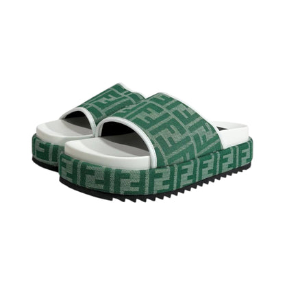Fendi Green Platform Slides – Luxe Statement Summer Sandals 💚✨ - MASTERPIECE