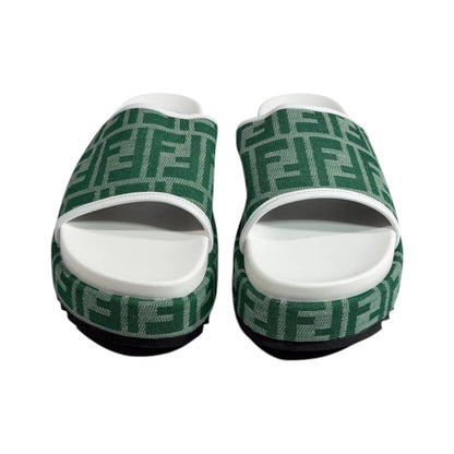 Fendi Green Platform Slides – Luxe Statement Summer Sandals 💚✨ - MASTERPIECE