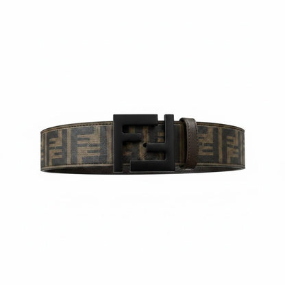 Fendi Inspired FF Monogram Belt 115CM 🤎🖤 Matte Black Luxury Designer Style Belt - MASTERPIECE