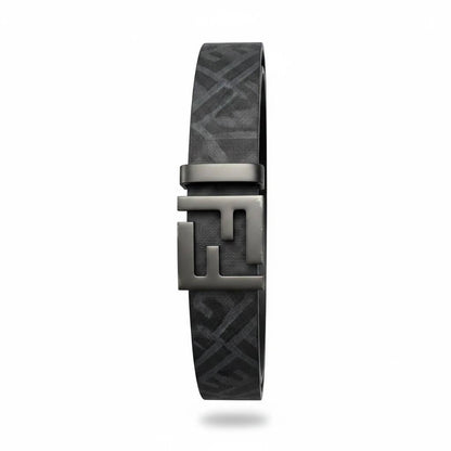 Fendi Luxury FF Monogram Belt 120CM – Matte Black Buckle Designer Belt ✨🖤 - MASTERPIECE