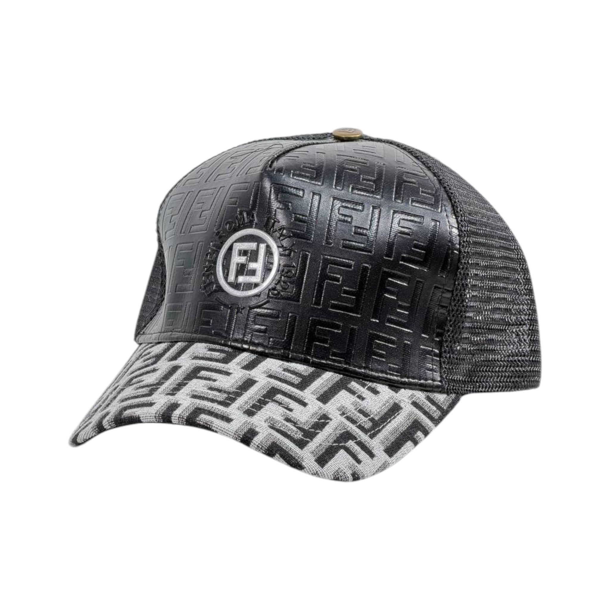 🧢 Fendi Monogram Trucker Cap | FF Pattern Luxury Edition 🖤🔥 - MASTERPIECE