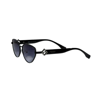 Fendi Oval Sunglasses 🖤 | Black Minimal Luxury Frame - MASTERPIECE