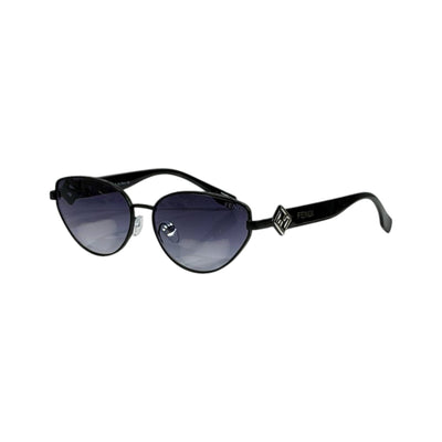 Fendi Oval Sunglasses 🖤 | Black Minimal Luxury Frame - MASTERPIECE