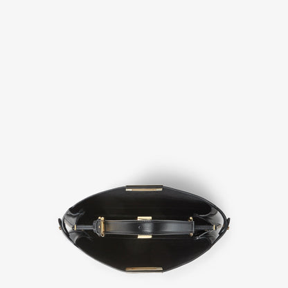 🖤 Fendi Peekaboo Black Leather Bag | Luxury Gold Chain Shoulder Handbag ✨ - MASTERPIECE