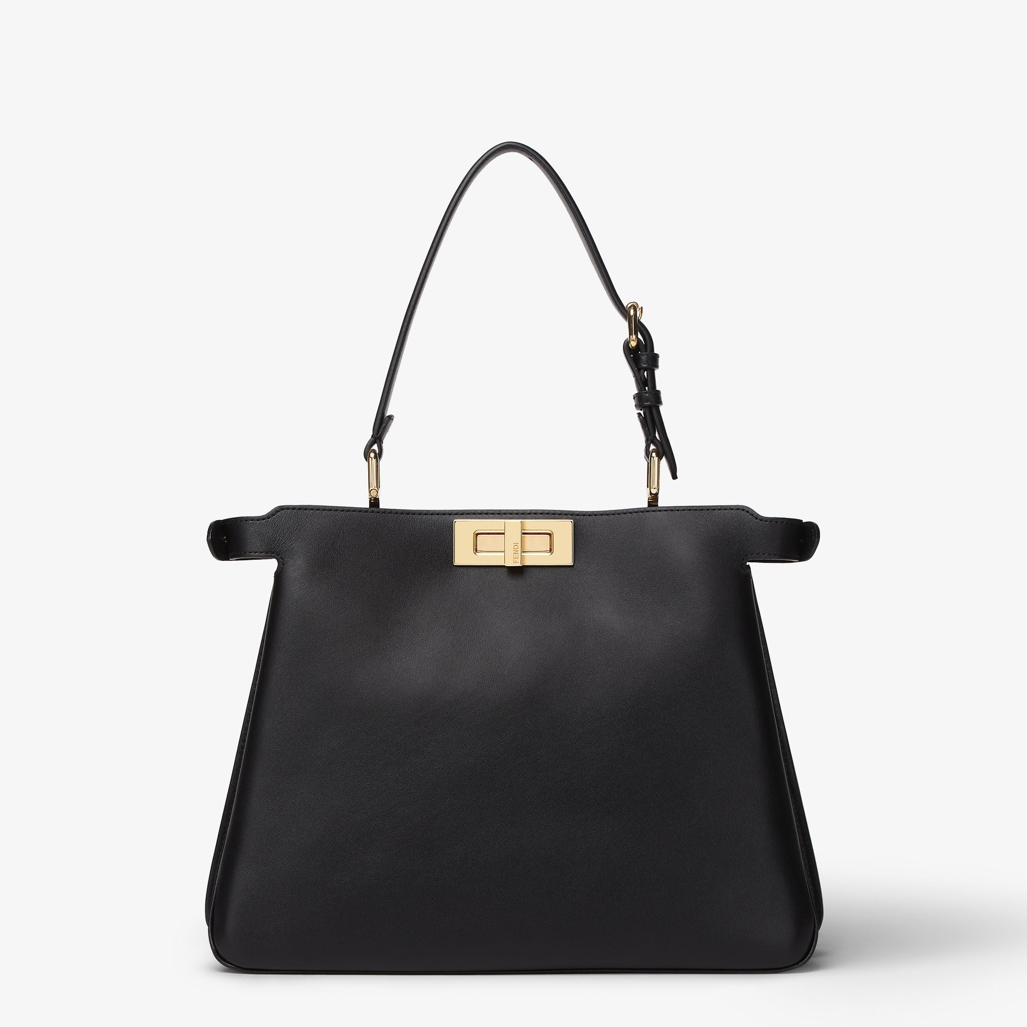 🖤 Fendi Peekaboo Black Leather Bag | Luxury Gold Chain Shoulder Handbag ✨ - MASTERPIECE