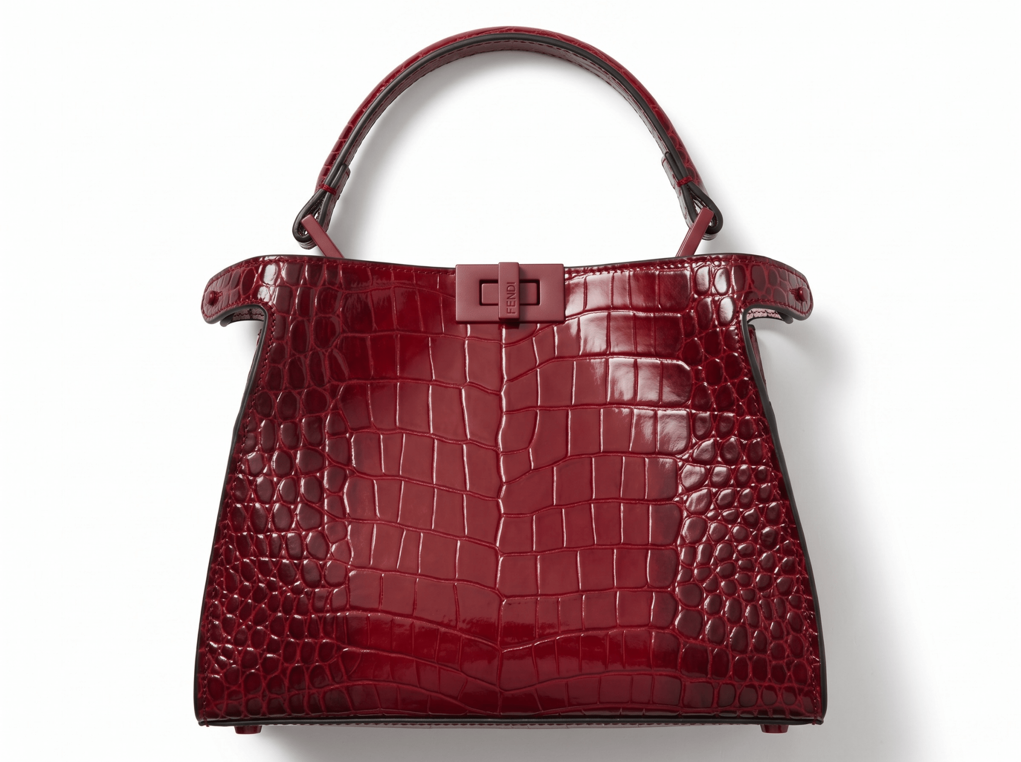 ❤️ Fendi Peekaboo Croc-Embossed Iconic Tote Bag ❤️✨ - MASTERPIECE