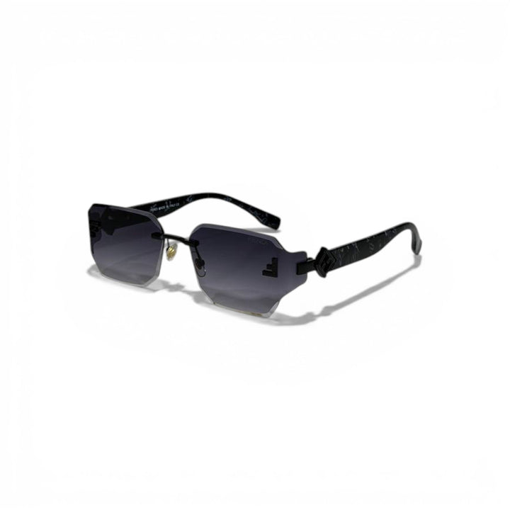 Fendi Rimless Square Sunglasses — Black