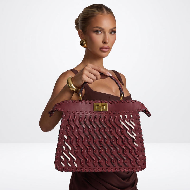 Fendi Top Handle — Burgundy