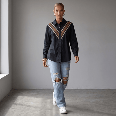 Fendi V-Stripe Oversized Shirt - MASTERPIECE