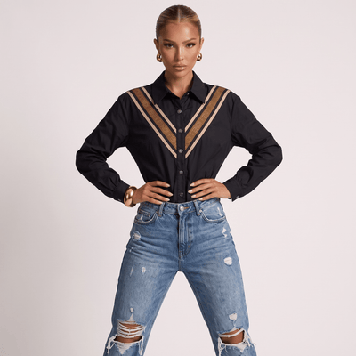 Fendi V-Stripe Oversized Shirt - MASTERPIECE