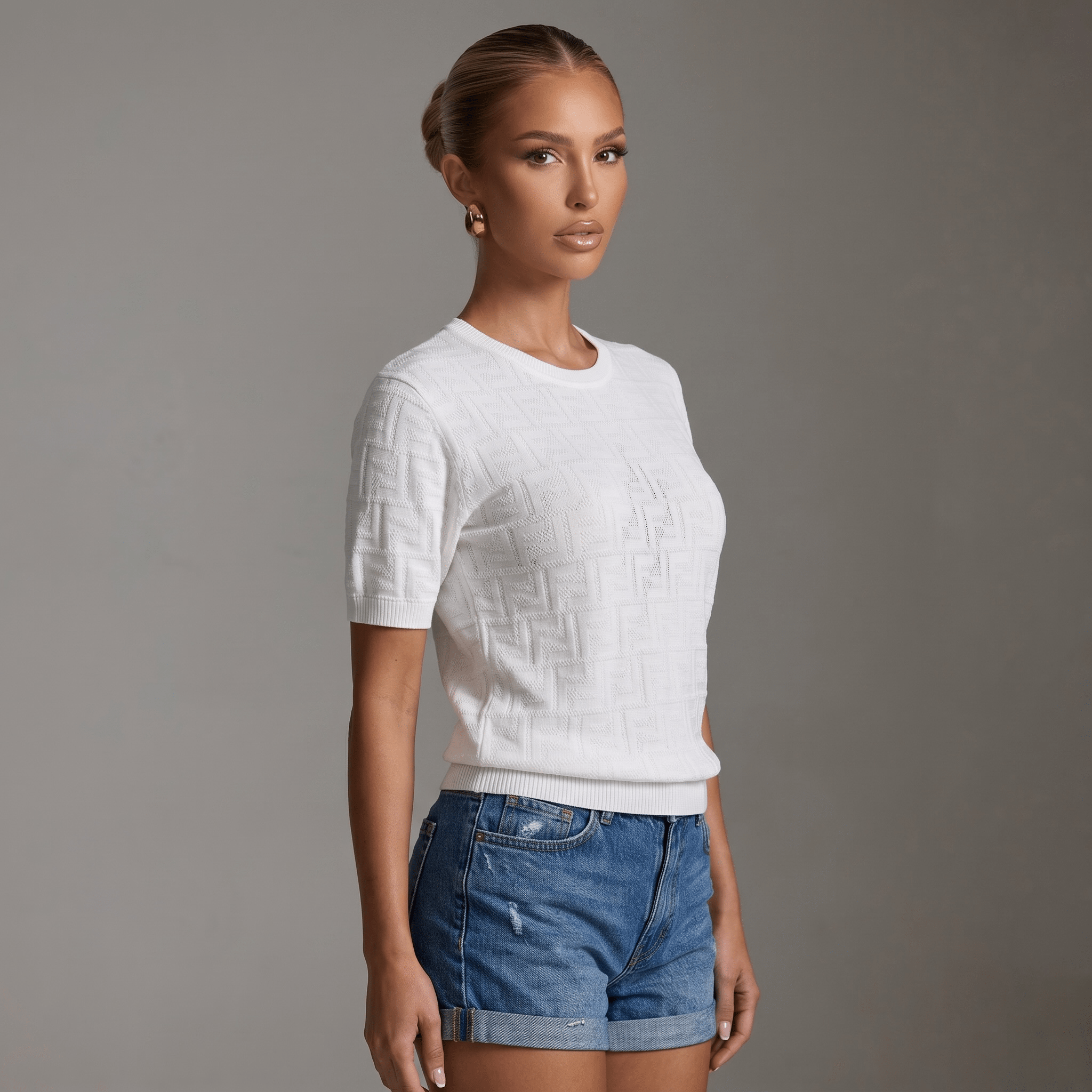 🤍 Fendi White FF Knit Top ✨ - MASTERPIECE