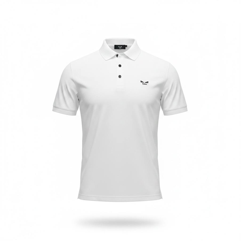 🤍 Fendi White Polo Shirt – Clean Minimal Luxury Essential 👕✨ - MASTERPIECE
