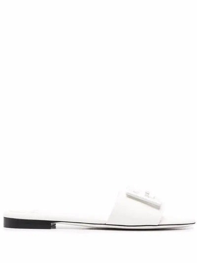 Fendi White Slide Sandals 🤍✨ FF Logo Edition - MASTERPIECE