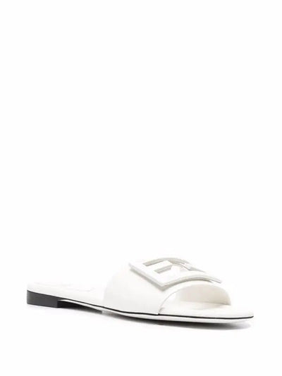 Fendi White Slide Sandals 🤍✨ FF Logo Edition - MASTERPIECE