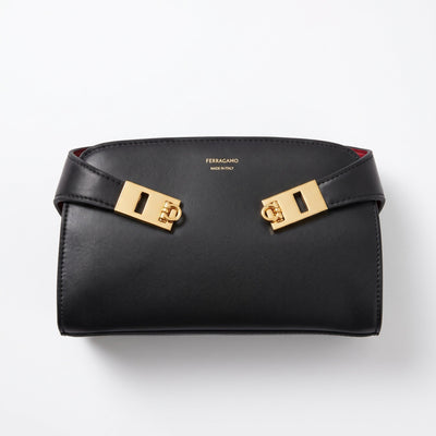 Ferragamo Shoulder Bag – Black Leather ✨👜 - MASTERPIECE