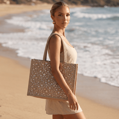 ✨ Floral Sequin Beach Tote Bag ✨ - MASTERPIECE