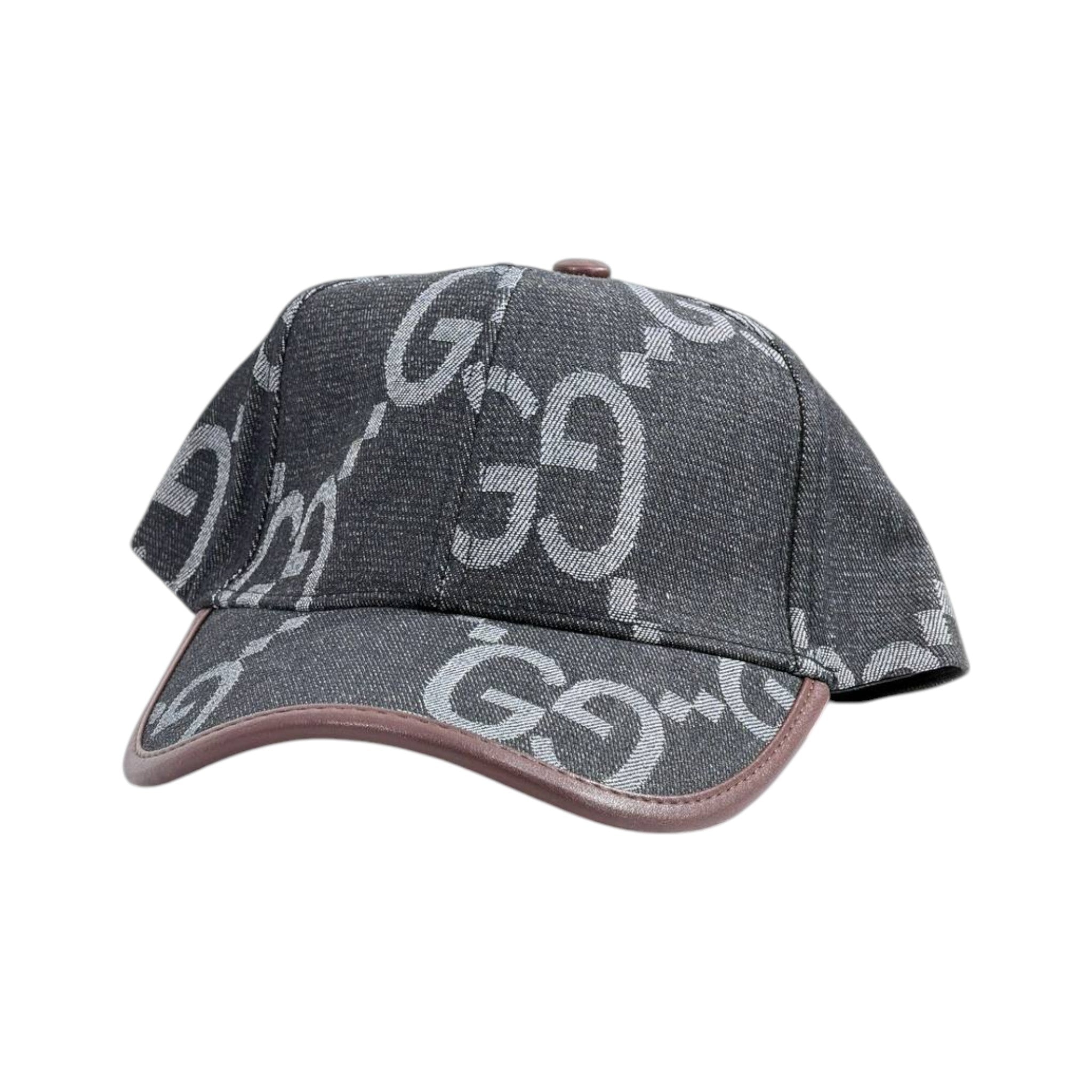 🧢 GG Monogram Grey Cap | Premium Pattern Edition 🔥🩶 - MASTERPIECE