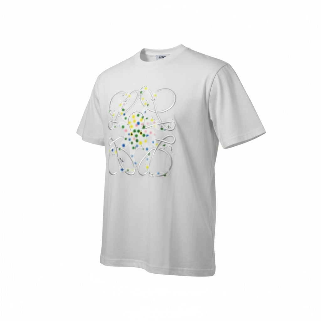🎨 Loewe Multicolor Octopus Graphic Tee – White Artistic Edition 🐙✨