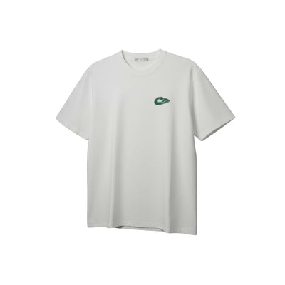 DIOR White Snake Logo Tee – Venomous Style, Timeless Cool