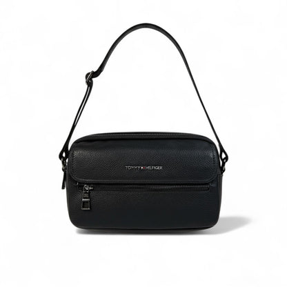 Tommy Hilfiger Black Leather Crossbody Bag 🕶️ | Minimalist Luxury for Everyday Style