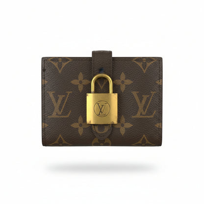 Louis Vuitton Monogram Lock Wallet 🔐🤎 Iconic Canvas Luxury Card Holder