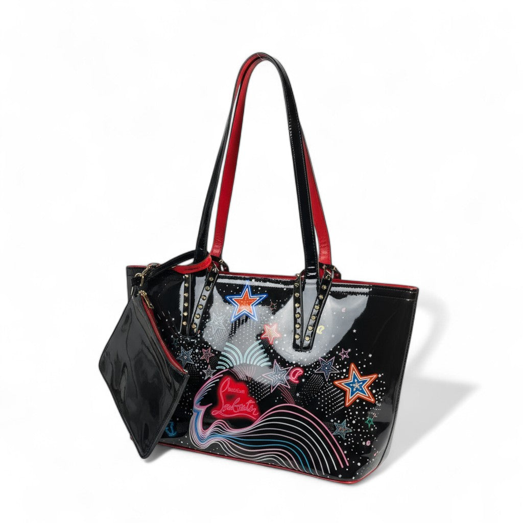 🌈 Christian Louboutin-Inspired “Starburst” Patent Tote 🌈
