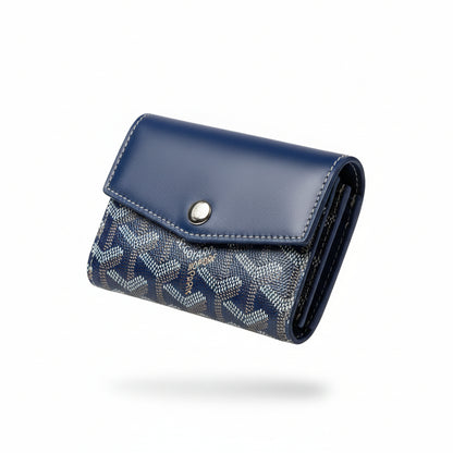 Goyard Navy Snap Card Wallet – Compact Luxury Edition 💙✨