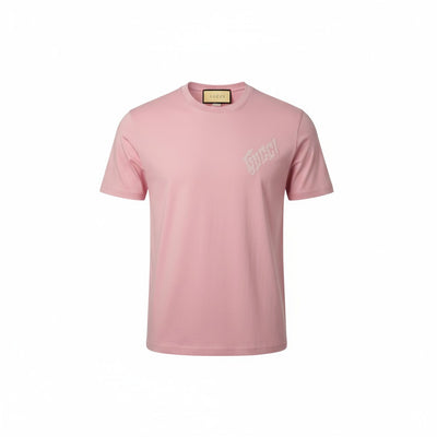 GUCCI Pink Graphic Logo Tee – Bold, Playful, Iconic