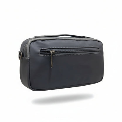 BOSS Signature Crossbody Bag – Sleek Grey Statement Shoulder Bag 🖤👜