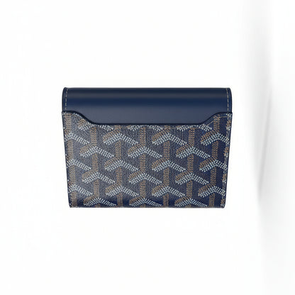 Goyard Navy Snap Card Wallet – Compact Luxury Edition 💙✨