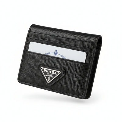 Prada Milano Black Saffiano Cards Holder 🖤✨ Luxury Slim Wallet