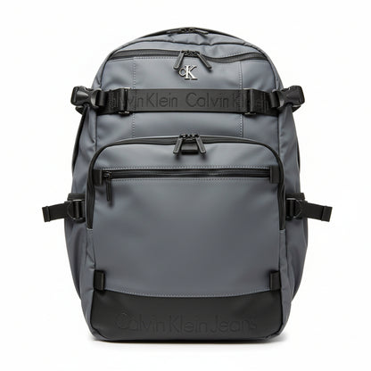 Calvin Klein Jeans Grey Backpack – Urban Utility with Signature Style 🎒🖤