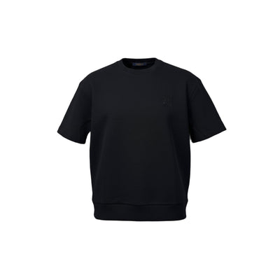 Louis Vuitton Tonal LV Embossed Logo Tee – Black Minimalist Edition