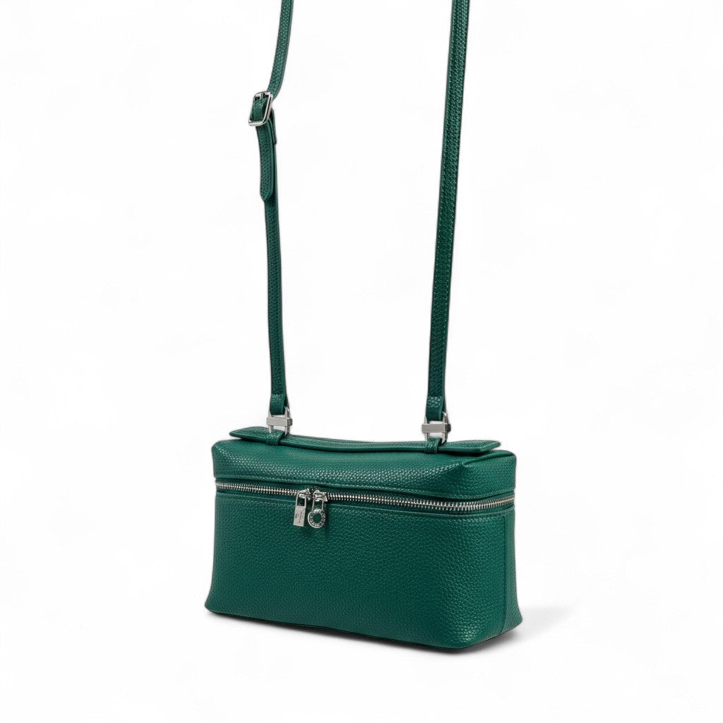 Loro Piana Green Leather Crossbody Bag 💚✨ | Luxury Structured Shoulder Purse