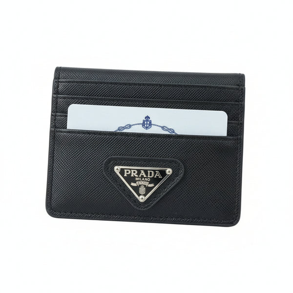 Prada Milano Black Saffiano Cards Holder 🖤✨ Luxury Slim Wallet