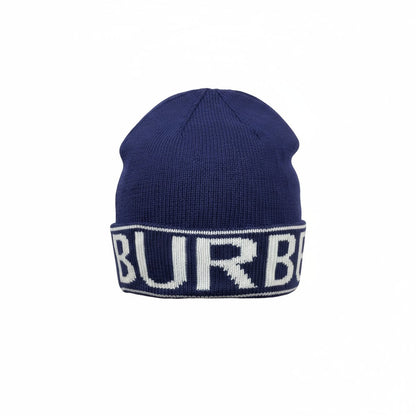 💙 Burberry Navy Blue Knit Beanie | Classic Logo Winter Hat