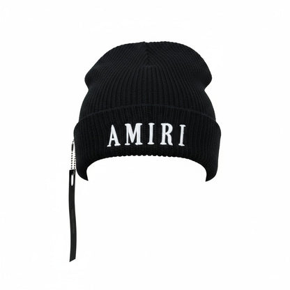 🖤 Amiri Black Beanie | Signature Logo Luxury Knit Hat