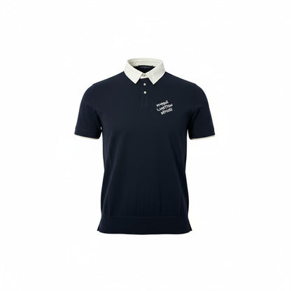 🕴️ Louis Vuitton Embroidered Polo – Navy & White Elegance ⚪🔵