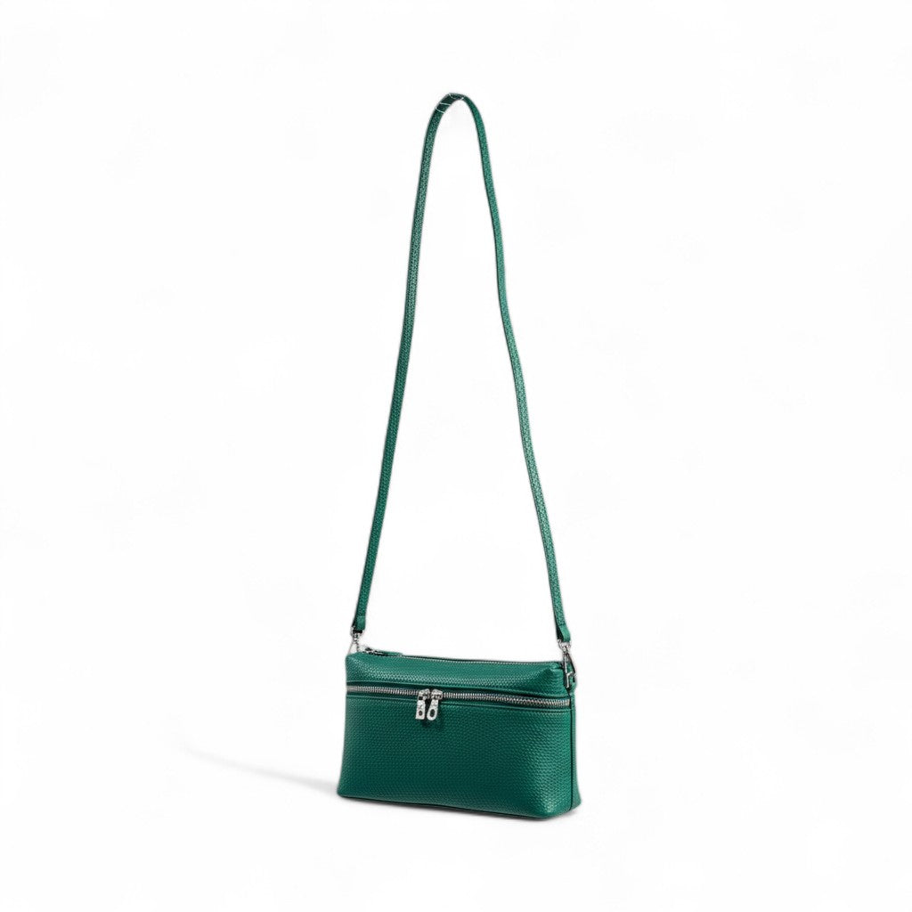 Loro Piana Green Leather Crossbody Bag 💚✨ | Luxury Structured Shoulder Purse