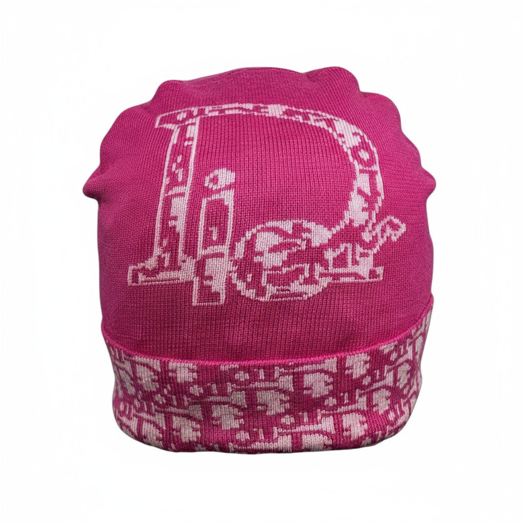💗 Dior Pink Monogram Beanie | Christian Dior Knit Logo Hat