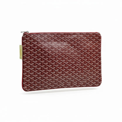 Goyard Red Monogram Pouch ❤️✨ | Luxury Unisex Designer Clutch Bag