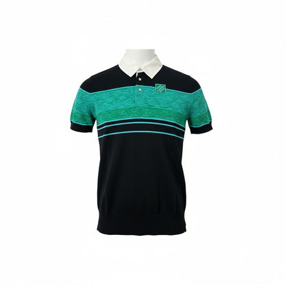 💚 Louis Vuitton Monogram Panel Polo – Green Jacquard x White Collar Edition 🖤