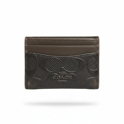 Coach Signature Black Card Holder 🖤✨ Slim Designer Wallet